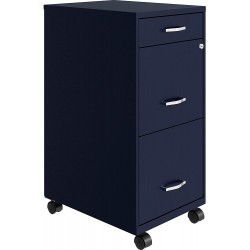 Lorell SOHO File Cabinet 26.5 x 14.3 x 18 in Navy