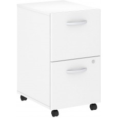 Bush Business Furniture Studio C 2 Drawer Mobile File Cabinet in White